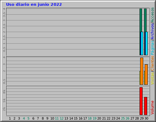 Uso diario en junio 2022